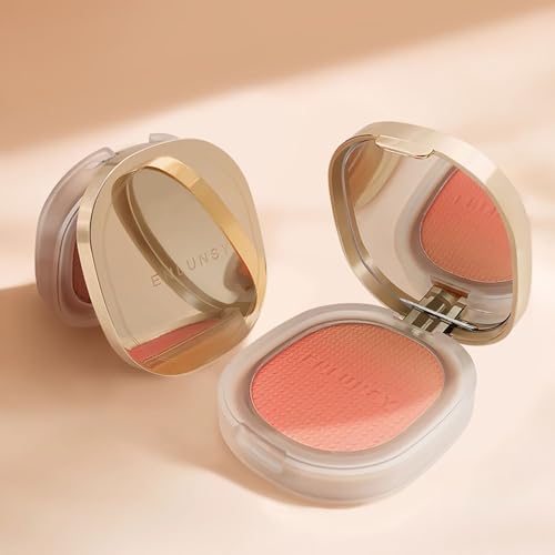 Matte Finish Blush Long-wear Blendable Powder Blusher Pink Shade with Mirror Cheeks Olive complexion, 03 Plum Rose