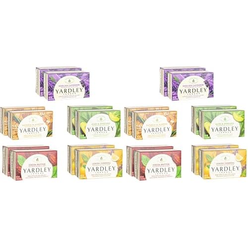 YARDLEY LONDON Bath Soap Bars and Body Soap Bars Bundle - : English Lavender, Oatmeal & Almond, Aloe & Avocado, Cocoa Butter, Lemon Verbena 4.0 oz (, Two Each), 10 Count (Pack of 2)