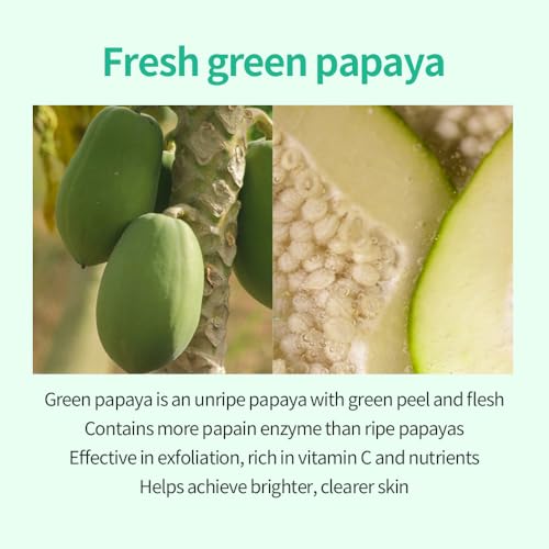 Green Papaya PDRN Pore Ampoule, Lightweight Pore Serum With Green Papaya Extract & PDRN, Hydrating Skin Texture Care, 30ml / 1.01 Fl Oz
