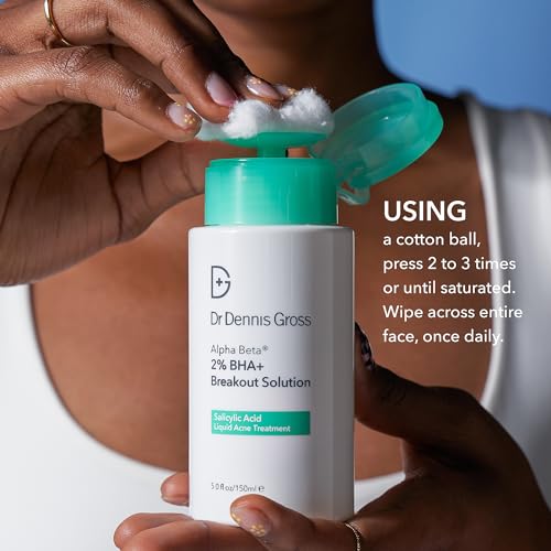Dr Dennis Gross Alpha Beta¢ç 2% BHA+ Breakout Solution, Minimizes Pores, Clear & Prevent Breakouts, 5 Fl Oz