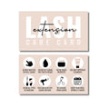 Cute Modern Lash Extension After Care Cards/Pack of 55 business card size. Eyelash extensions supplies great for your lash extension kit (TanLash)
