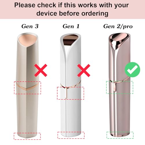 Gen 2 Replacement Heads Compatible with Flawless Facial Hair Remover for Women, Double Ring Replacement Blades for Old Flawless, 6 Count