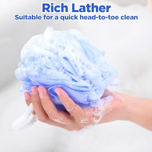 36 Pcs Bath Sponge Shower 40g Loofahs Bulk Bath Luffas Exfoliating Body Scrubber Pack Soft Colorful Mesh Balls Puff Bathing Accessories for Men and Women Exfoliating Sponge