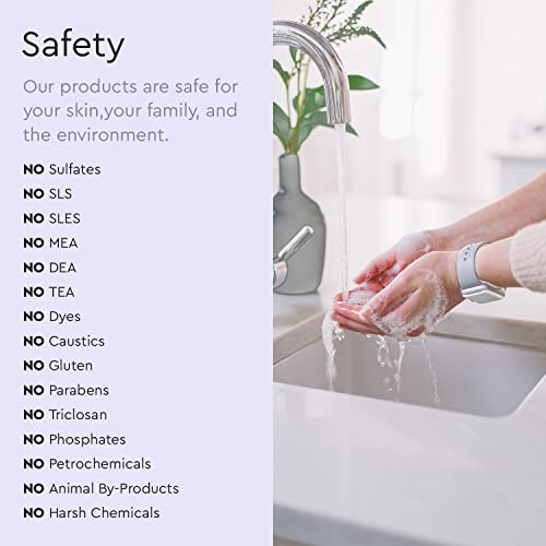 Puracy Foaming Hand Soap - Plant-Powered Natural Hand Soap As Seen on TikTok, Non-Toxic, Sulfate-Free Liquid Soap, Moisturizing Foam Handwash Liquid (Lavender & Vanilla, 12 fl oz, 3-Pack)