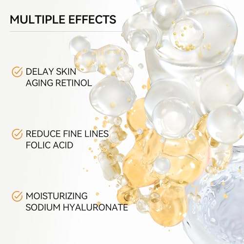 BREYLEE Vitamin C Serum for Face & Eye (1.4 oz) for Brightening Skin,Dark Spot Remover,Reduce Wrinkle,Anti Aging,Moisturizer with Hyaluronic Acid,Vitamin E,Retinol