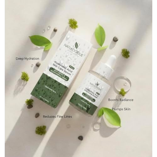 Hyaluronic Acid Serum for Face and Skin, Organic Anti-Aging Face Moisturizer for Fine Lines & Wrinkles ? Vegan and Natural Skincare ? 1oz (30ml) by Natulogique