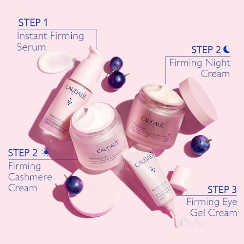 Caudalie Resveratrol-Lift Retinol Alternative Firming Night Cream Moisturizer, Refillable - 50 mL