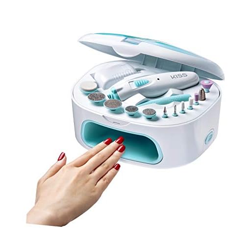 KISS Power File X Nail Dryer, All-in-One Nail Care Kit (2464N) (Pack of 2)