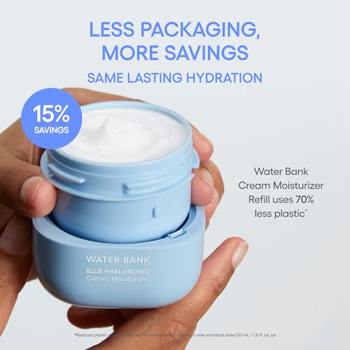 LANEIGE Water Bank Blue Hyaluronic Cream Moisturizer: Hydrating Korean Face Cream with Squalane & Ceramide for Skin Barrier Support, Dermatologist-Tested