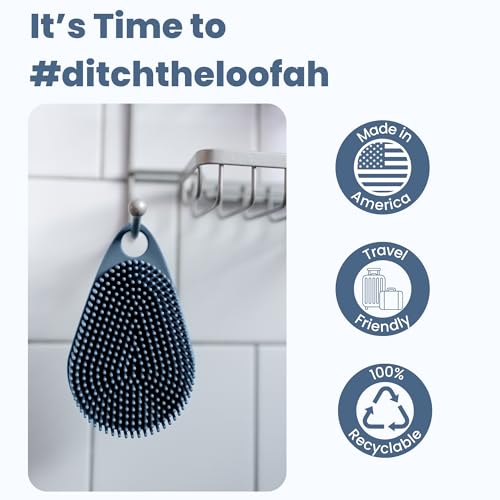 Scrub-dub¢â - Premium Antimicrobial Scalp and Body Scrubber | Face Exfoliator and Scalp Scrubber for Dandruff | Loofah and Exfoliating Washcloth Replacement | Made in The USA (2-Pack)