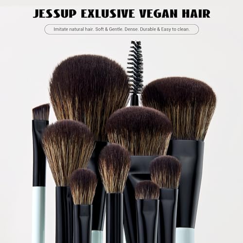 Jessup Double Sided Makeup Brushes Set T501 Bundled with Makeup Brush Set T329