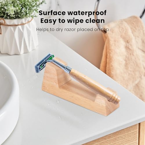 Wooden Safety Razor Stand - for Henson AL13 / AL13-M / Ti22 - Stand of Minimalism to Hold Your Razor - Luxury Razor Display Stand for Storing Your Razor