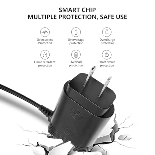 12V Charger Fit for Braun Shaver Series 9 7 5 3 1, 310s 3040s 9577cc 9517s 7085cc 12V Charging Cord Replacement for Braun S3 S5 S7 S9 Electric Razor Shaver Trimmer Power Adapter Charging Cable Cord