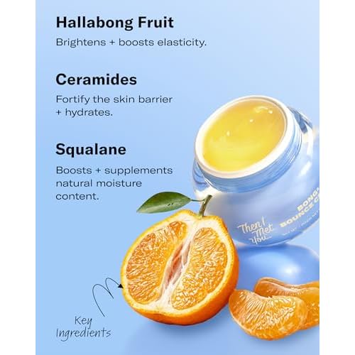 Then I Met You Bong©÷ Bounce Cream, Allure Best of Beauty 2025, Lightweight Gel Cream Barrier Moisturizer with Omega-3 Fatty Acids, and Ceramides, Cruelty-Free, Hydration for Oily Skin, 1.69 fl oz
