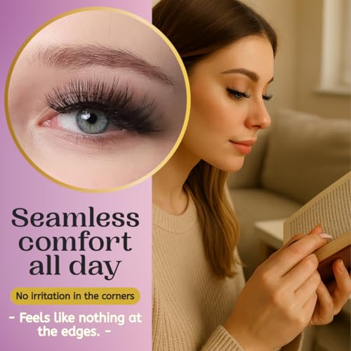 10 Pairs Mink Lashes Fluffy Eyelashes Mink Wispy Lashes (Pink) - Ready-to-Wear, Pre-Curved, Feather-Light Comfort, Secure Fit, Reusable Up to 20 Times, Instant Glam, No Trimming, Individually Sealed