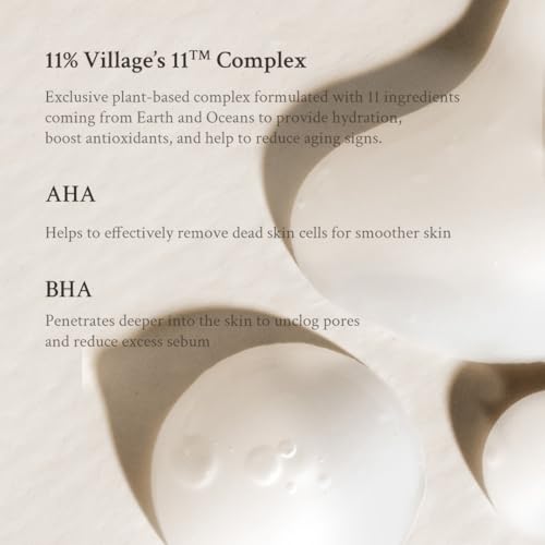 VILLAGE11FACTORY Active Clean Serum AHA BHA Mild exfoliation for acne and excess facial oil Korean Skincare for Blemish Care (1.69 fl oz/50ml)