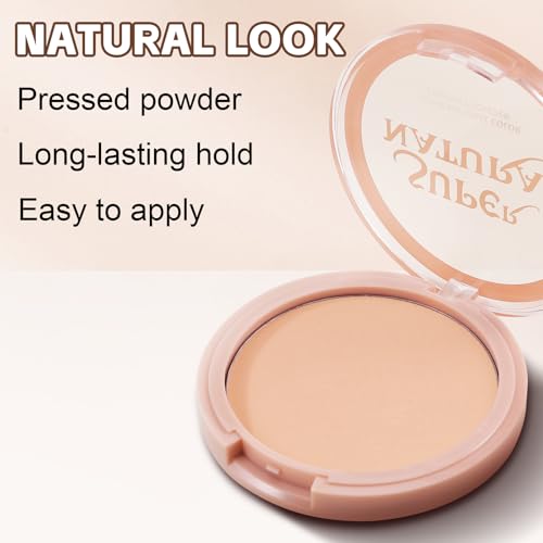 Hydrating Face Powder, Oil Control Face Pressed Powder, Long-lasting Flawless Setting Powder, Matte Waterproof Makeup for Oily Combination and Mature Skin