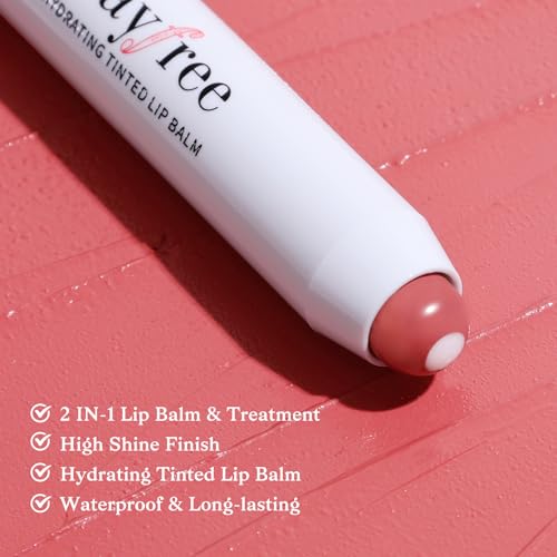 bayfree Tinted Lip Balm Plumper, Glossy, Pump Lips, Lightweight, Moisturize & Tint with Jojoba Seed Oil, Vegan Lipbalm Lip Care, Garden