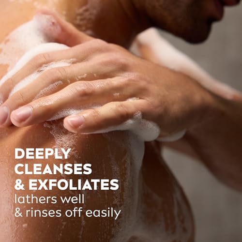 NIVEA MEN Deep Clean Rock Salts Body Wash with Scrub Particles and Natural Rock Salt,Exfoliating Body Wash for Men,Cleanses Without Drying Skin,16.9 Fl Oz Bottle,(Pack of 6)