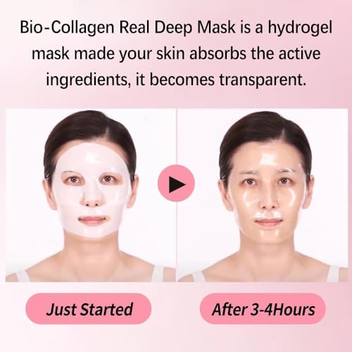 Bee & Beauty Bio Collagen Overnight Mask Pack Of 15 Korean Face Mask For Glass Skin Sheet Mask For Deep Hydration, Pore Minizmizing With Goodness Of Honey