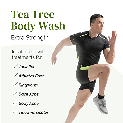 Puriya Tea Tree Oil Balm and Tea Tree Body Wash for Men, Women Bundle Set, Physician Formulated Extra Strength Soap, Doctor Formulated Athletes Foot Cream, Jock Itch, Fast Acting
