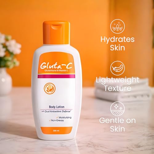 Glutathione & Vitamin C Hydrating Body Lotion with Antioxidants for Skin Rejuvenation & Moisture Lock 300ml