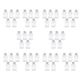 TRENDBOX Pack of 50 - Clear Empty PET Mini Storage Bottles Hard Plastic Durable Turn Screw Cover Cap Round Filling Liquid Rhinestones Water Container