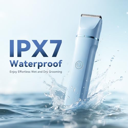 Electric Razors for Women ? 4 in 1 Bikini Trimmer with Replaceable Body, Facial, Nose & Foil Shaver Heads, IPX7 Waterproof Pubic Hair Remover, Rechargeable Grooming Kit for Shower & Travel (Blue)