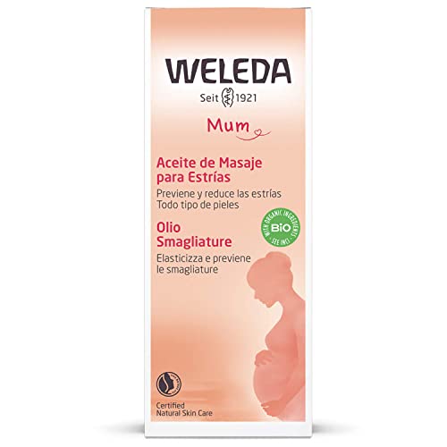 Weleda Stretch Mark Pregnancy Massage Oil, 3.4 Fluid Ounce, Plant Rich Oil with Vitamin E, Sweet Almond, Jojoba and Arnica Oils