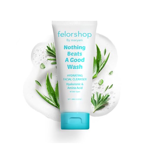 Hydrating Facial Cleanser | Daily Face Wash for All Skin Types | Hyaluronic Acid + Amino Acid | Non-Drying Oil Control Face Wash | 100 G