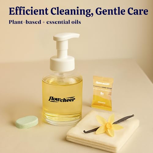 flowcheer Foaming Hand Soap Refill Tablets, 24 Pack, Makes 216 fl oz (24 x 9 fl oz Bottles),Variety Fragrance,Fresh & Clean Handwash, Eco Friendly foam Soap Tablets