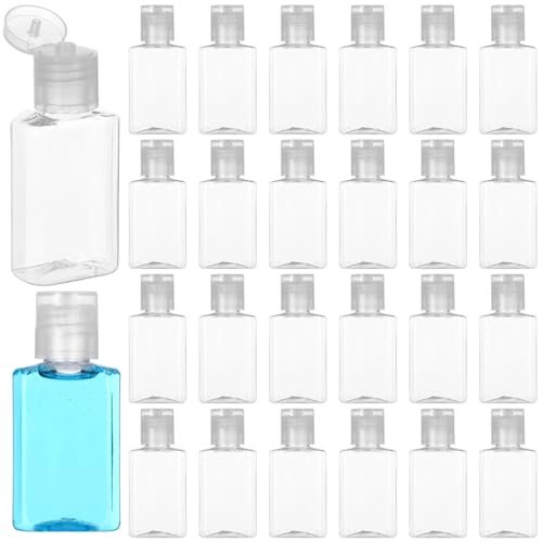 Lnrueg 300 Pcs 1 oz Travel Bottles - Hand Sanitizer Bottle Mini Clear Bottles with Flip Caps, Portable Empty Refillable Containers for Shower Gel, Face Creams, Body Lotions,Clear