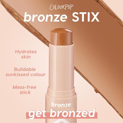ColourPop Bronzer & Blush Duo - Cream Bronzer Stick (Laguna Beach, 0.28 oz) + Blush Stix (25/8, 0.28 oz), Buildable, Blendable, Natural Finish for Cheeks & Contour