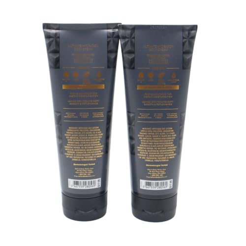 Bath & Body Works VANILLA NOIR Men's Collection Ultimate Hydration Body Cream Gift Set with a Red Bow for Holidays - Pack of 2