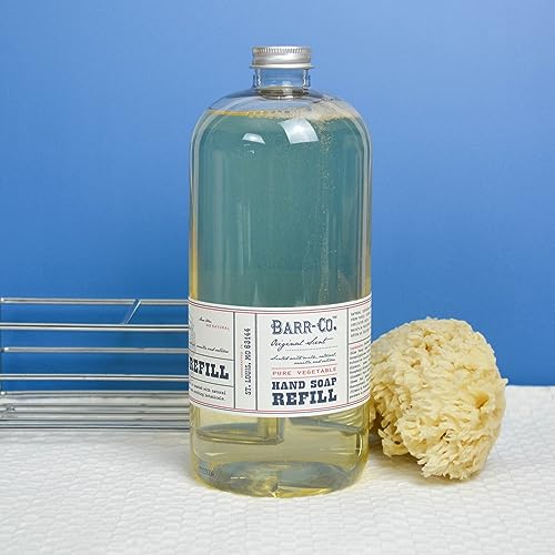 BARR-CO. Liquid Soap Refill ? Natural Hand Soap with Oat, Vanilla & Vetiver ? Vegan, Moisturizing Formula for Bathroom & Kitchen, Original Scent 32fl oz