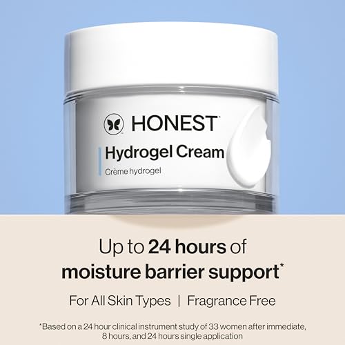 Honest Beauty Hydrogel Cream with Hyaluronic Acid, Lightweight Moisturizing Water, Gentle for Sensitive Skin, Fragrance-Free, Vegan 1.7, fl oz