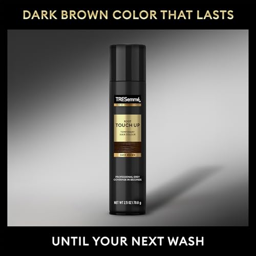 TRESemm? Root Touch Up, Temporary Hair Color Spray, Travel-Size 6-Pack ??Dark Brown, Professional Grey Hair Coverage in Seconds, 2.5 Oz Ea