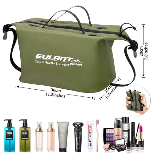 EULANT Men Women Travel Toiletry Bag,Water-resistant Organizer Large Capacity Cosmetic Bags Toiletry Organizer Bags with Shoulder Straps for Men Women Toiletry Accessories,Travel,business trips