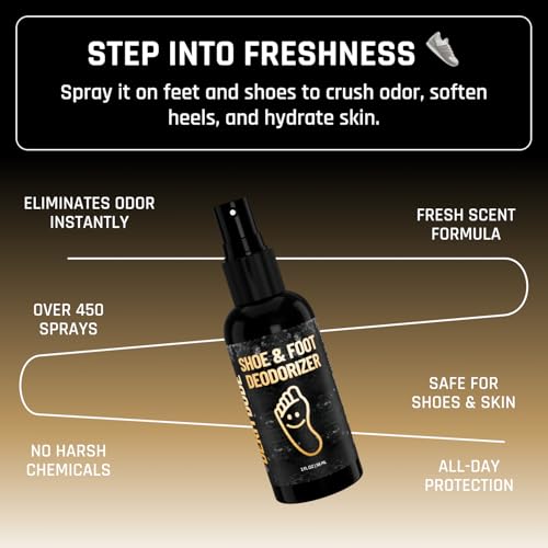 Derm Dude Holy Foot Set | Dry Cracked Heels, Shoe Deodorizer Spray & 4-in-1 Foot Scrubber Repair Tool | With All-Natural DeoPlex for Odor Control | Freshen Feet & Shoes - MVP