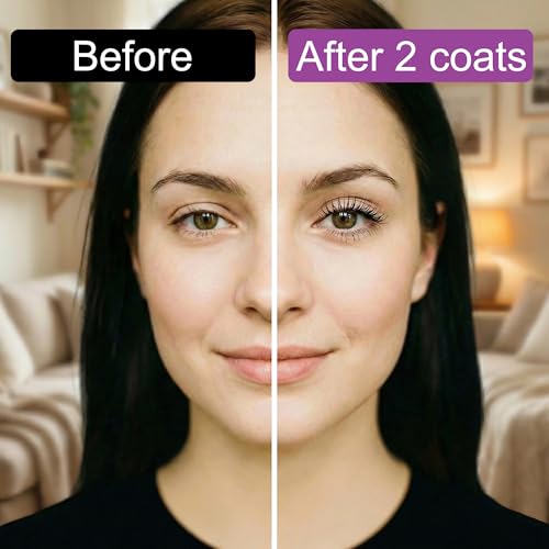 Iron Wand Mascara, 5D Curling Eyelash Iron Mascara with Washable Metal Wands, Waterproof Mascaras Black Volume and Length, Separating Mascara Volume, Long-lasting Smudge Proof Mascaras, Clump-Free (1)