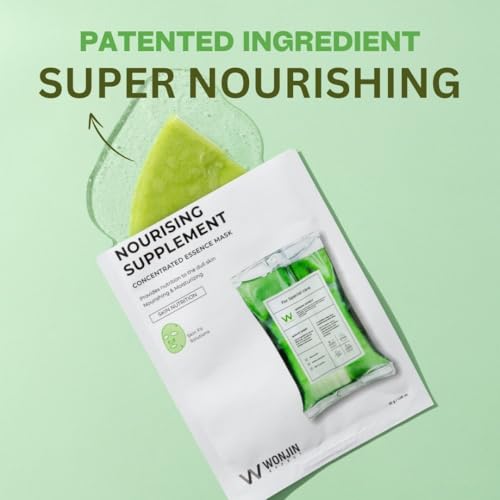 Wonjin Effect NOURISHING SUPPLEMENT MASK 1.05 fl Oz*10 pieces Hydrating, Moisturizing, Skin Elasticity, Wrinkle Care