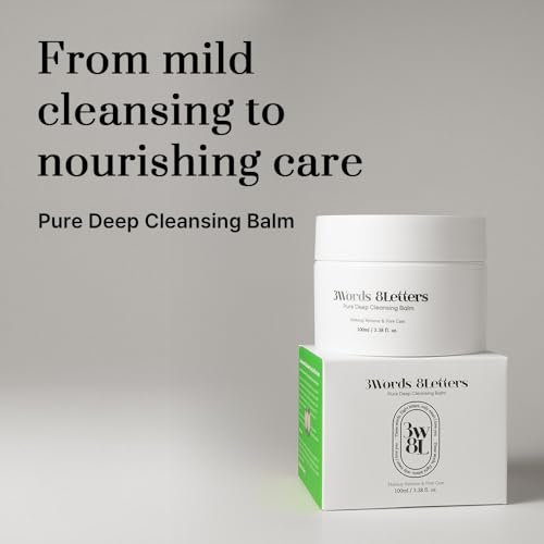 [3W8L] Pure Deep Cleansing Balm 3.38 oz | Makeup remover balm | Korean Skin care | Vegan Pore cleanser | Natural Deep Cleansing Balm for Sensitive & Dry skin