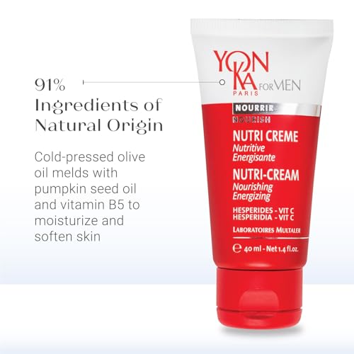Yon-Ka Men¡¯s Nutri-Cr?me | Hydrating Gel Cream Moisturizer | With Olive Oil, Pumpkin Seed Oil & Vitamins A, C & E | Helps Energize Skin & Protect from Environmental Stressors | 1.7 fl oz