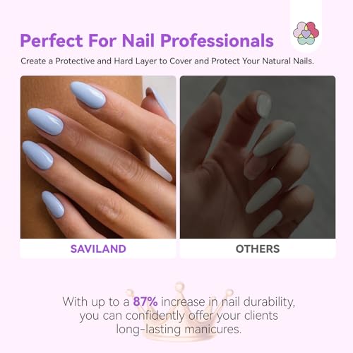 SAVILAND Acrylic Nail Kit: Professional Nails Kit Set Clear White Pink Acrylic Powder and Liquid Set with U V Nail Lamp Nail Remover for DIY Home Use