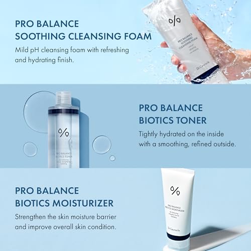 Dr.Ceuracle Pro Balance Moisture Barrier Set - Moisturizing pH Balanced Korean Skincare Gift Set included Cleansing Foam, Toner, Cream