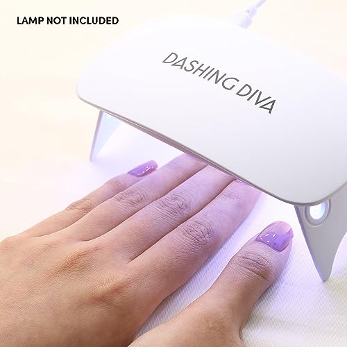 Dashing Diva Glaze Semicured Gel Nail Strips - Blue Salt | Long Lasting, Chip Resistant | LED Nail Lamp Compatible | 34 salon-quality wraps, 2 prep pads, 1 nail file
