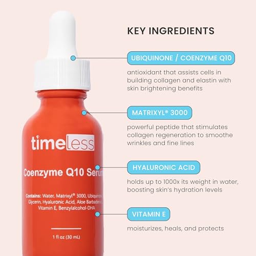 Timeless Skin Care 20% Vitamin C Serum with Vitamin E & Ferulic Acid and Coenzyme Q10 Serum Bundle - 1 oz (Pack of 2)