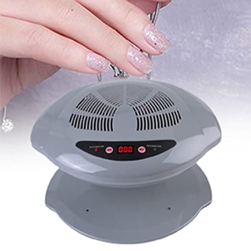 Professional Nail Polish Dryer, 400W, Dual Temperature Air Dryer for Hands and Feet, Grey, 110V