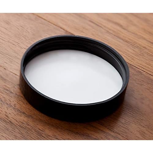 Black PET Plastic (BPA Free) Refillable Low Profile Jar - 8 oz (12 Pack)