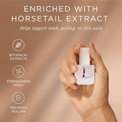 Cote Beauty Nail Strengthening Base Coat, Smooths Nails with Horsetail Extract, Vegan, Cruelty-Free, Fast Drying Nail Strengthener Base Coat, Primer for Polished Nails, 0.27 fl oz (8 ml)